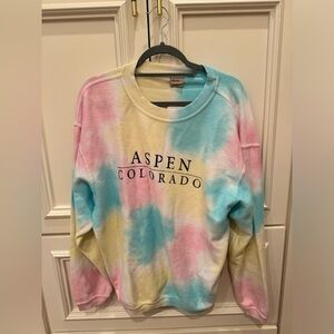 Aspen Colorado Small Tie Dyed Sweatshirt. 💙⚡️